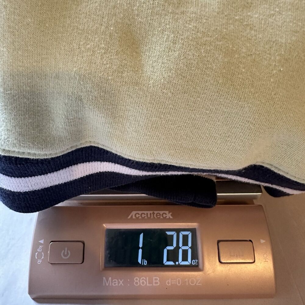 Arizona Y2K Vintage Pastel Pistachio Green Zip Hoodie Jacket Navy Striped Trim - Picture 8 of 9